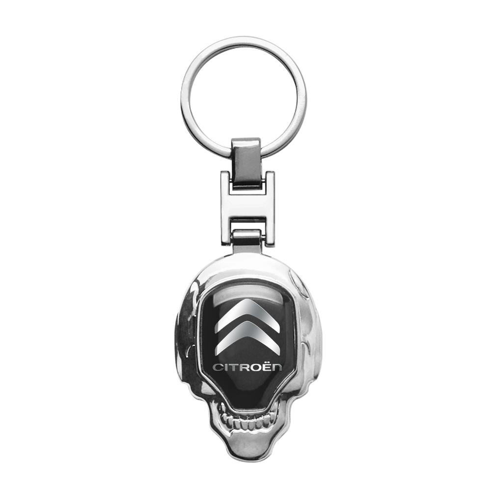 Металлический/Кожаный Брелок Ручной Плетения Шнурок для Ключей Кольцо для Ключей Держатель Ключей Для Citroen C1 C2 C3 C4 Saxo C4L C5 C6 C8 Xsara Picasso Berlingo