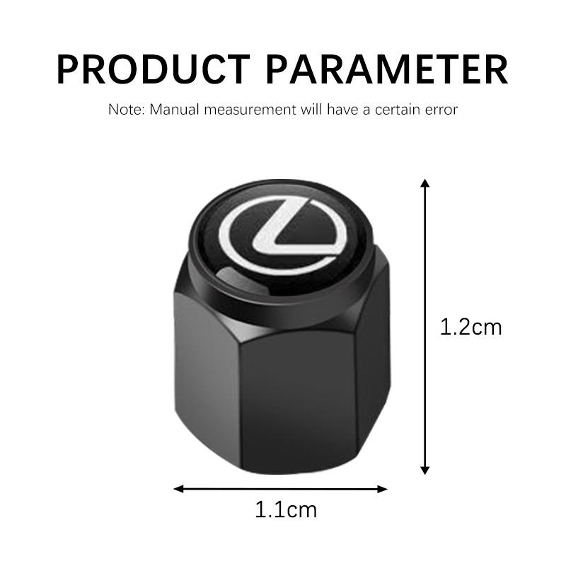 4Pcs 3D Metal Wheel Tire Valve Caps dust-proof Cover For Lexus ES GS GX IS LS LX 460 RC 300h RX270 350 450h RC Car Accessories