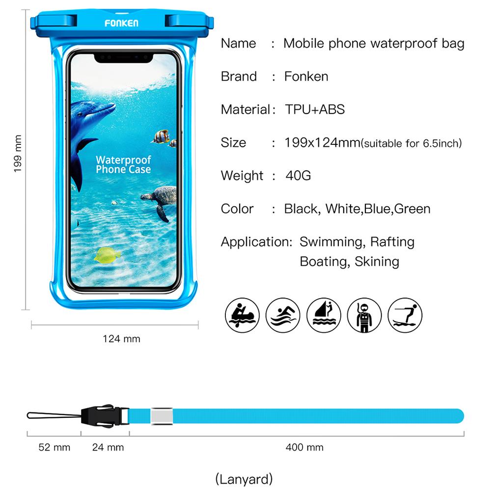 Прозрачный водонепроницаемый чехол для телефона