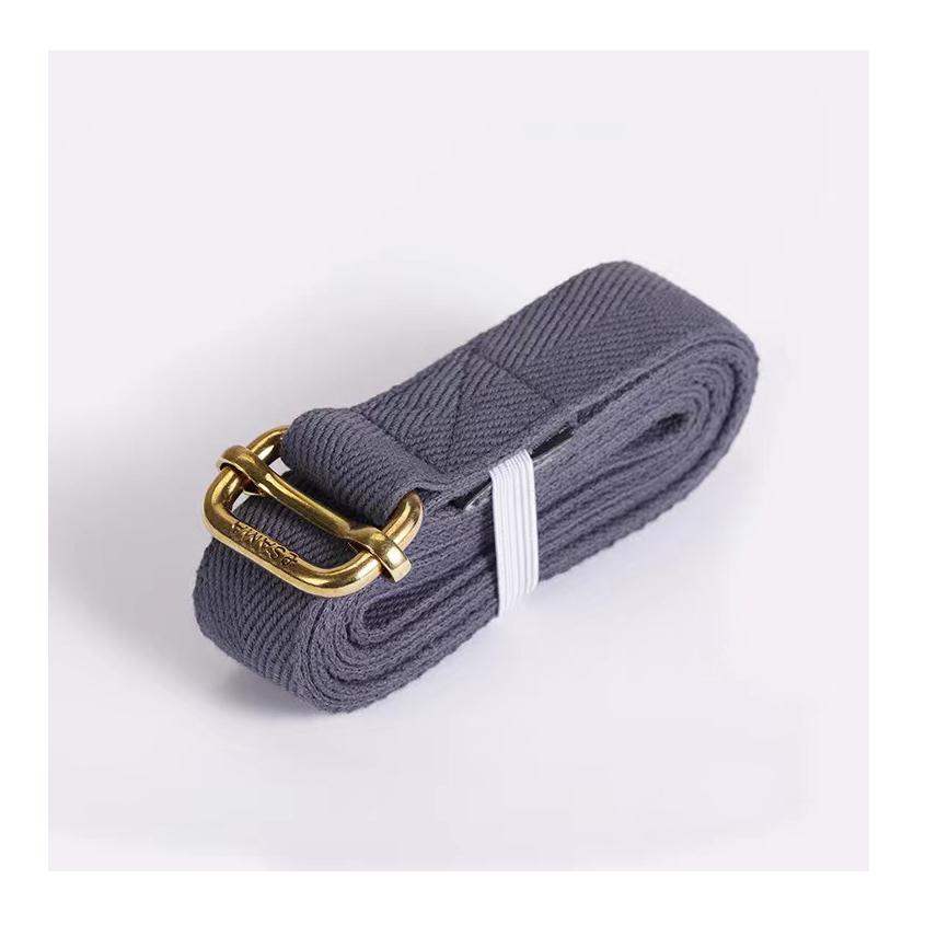 Custom logo Fitness Natural Hemp Cotton Organic Eco Friendly Yoga Straps with Belt