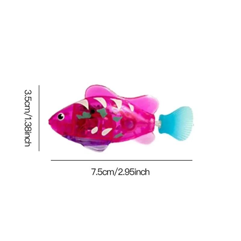 Cat Toy LED Sensing Interactive Swimming Robot Mermaid Toy Glowing Electric Fish Kitten Hunting Instinct Pet Supplies