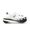 Crocs Crush Clog Made with Stars Pure Love Simulator Subculture Y2K Mine Bow Stars Punk Splash Hole Shoes Unisex Black & White