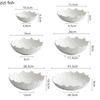 Тарелка с каменным узором и цветочным краем Керамическая салатница Супница Десертница Закусочная тарелка Тарелка для сашими Художественная концепция Столовая посуда