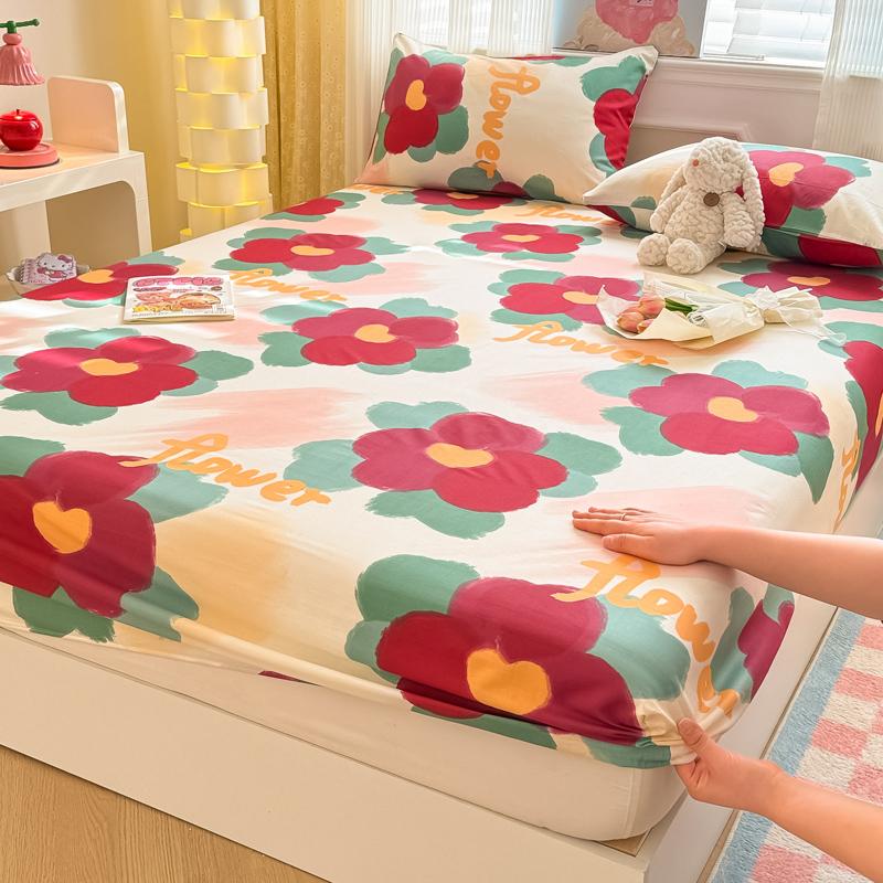 1 шт. простыня из 100% хлопка с мультяшным принтом рыбки на резинке, простыни из чистого хлопка с эластичной лентой