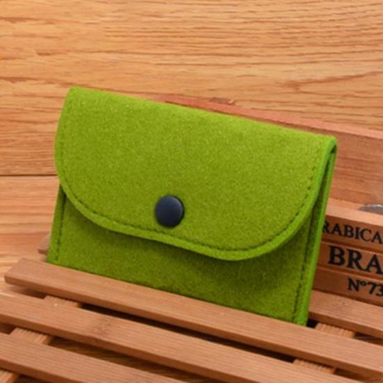 Мини-портативный однотонный фетровый держатель для кредитных карт, сумка для монет, кошелек, подарок