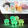 Cartoon Cute Glow-in-the-dark Bear Resin Ornaments Micro Landscape Gardening Decorations Desktop Car Crafts
