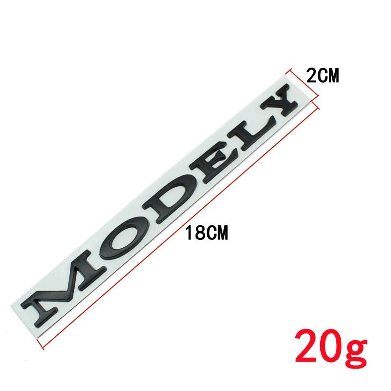 ICTB3 Model Y Logo Sticker for Tesla ModelY Creative Letter Stickers Tail Trunk 3D Zinc Alloy Emblem Badge Styling Car Modification