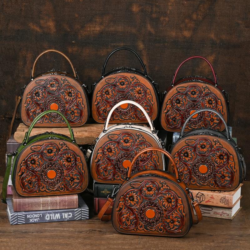 New Retro Original Senior Texture Trend Crossbody Bag - Fashionable Versatile Art Splicing and Women's Handbag