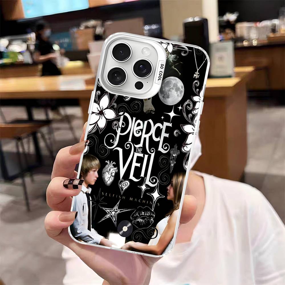 Классическая Band P-Pierce T-The V-Veil Чехол для телефона Для iPhone 16 15 14 13 12 11 17 Pro MAX Plus Pro Матовый Ударопрочный Чехол