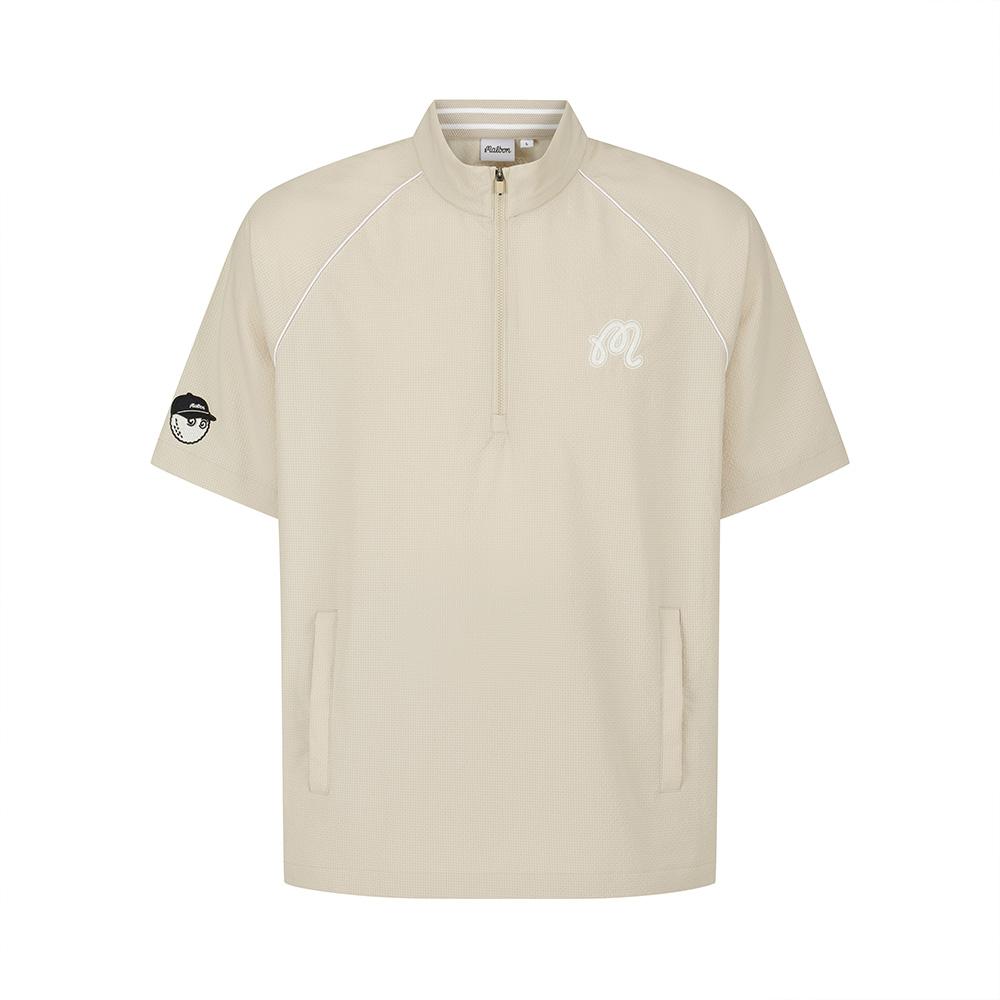 MALBON GOLF Seersucker Anorak Beige (Man)
