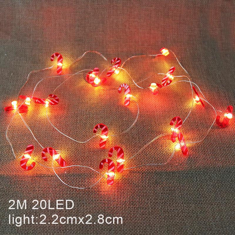 Christmas Snowman Star & Snowflake Candy Cane LED String Lights