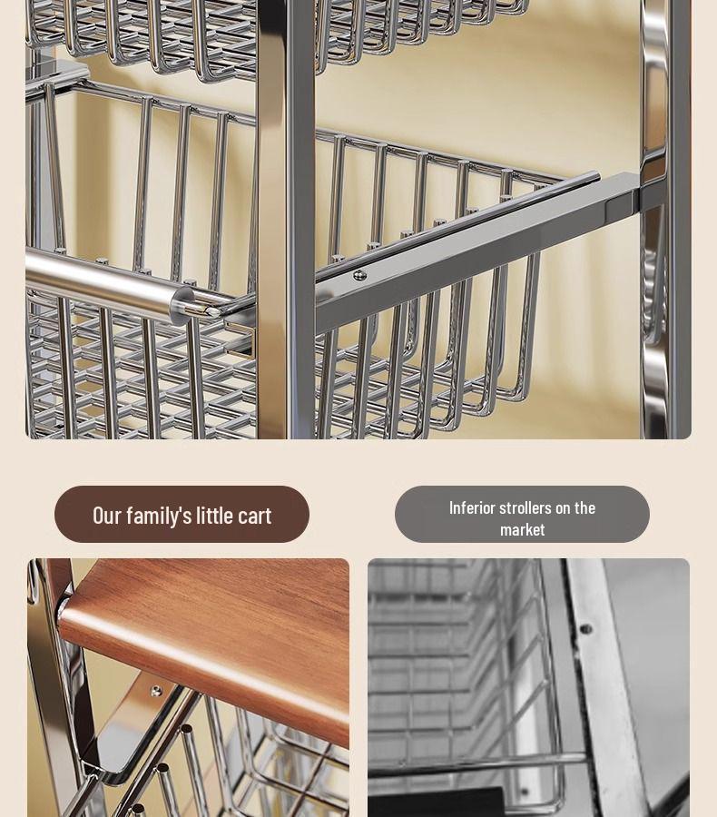 Мобильный тумбовый шкаф в античном стиле и кухонная тележка