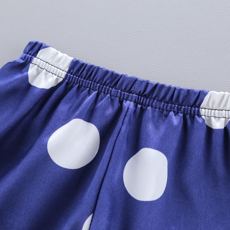 Детский пижамный комплект, детский комплект одежды на слинге с волнистым узором для девочек, блузка с короткими рукавами, топы + шорты, одежда для сна, 2 шт.