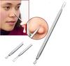 Silver Blackhead Comedone Acne Pimple Blemish Extractor Remover Stainless Needles Remove Tools Face