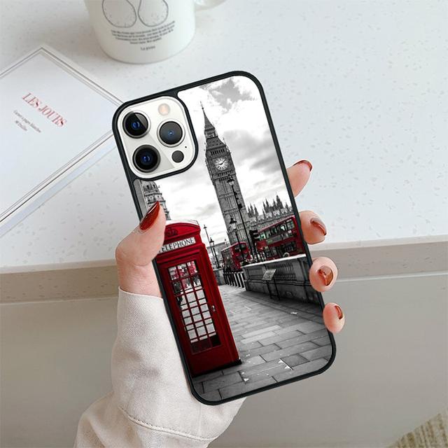 Чехол для телефона London Eye Eiffel Tower Big Ben Для iPhone 17 Air 14 15 16 13 12 Чехол Для Apple Pro Max 6S Plus