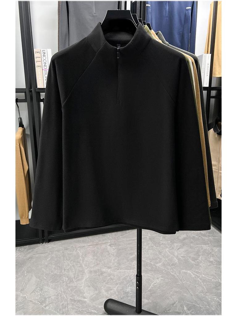 Мужская термофлисовая толстовка с полумолнией и длинным рукавом