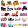 Colorful Word Charms for Sandal Slippers English Letters Shoe Clips, DIY Shoe Accessories for Sandals Flip Flops