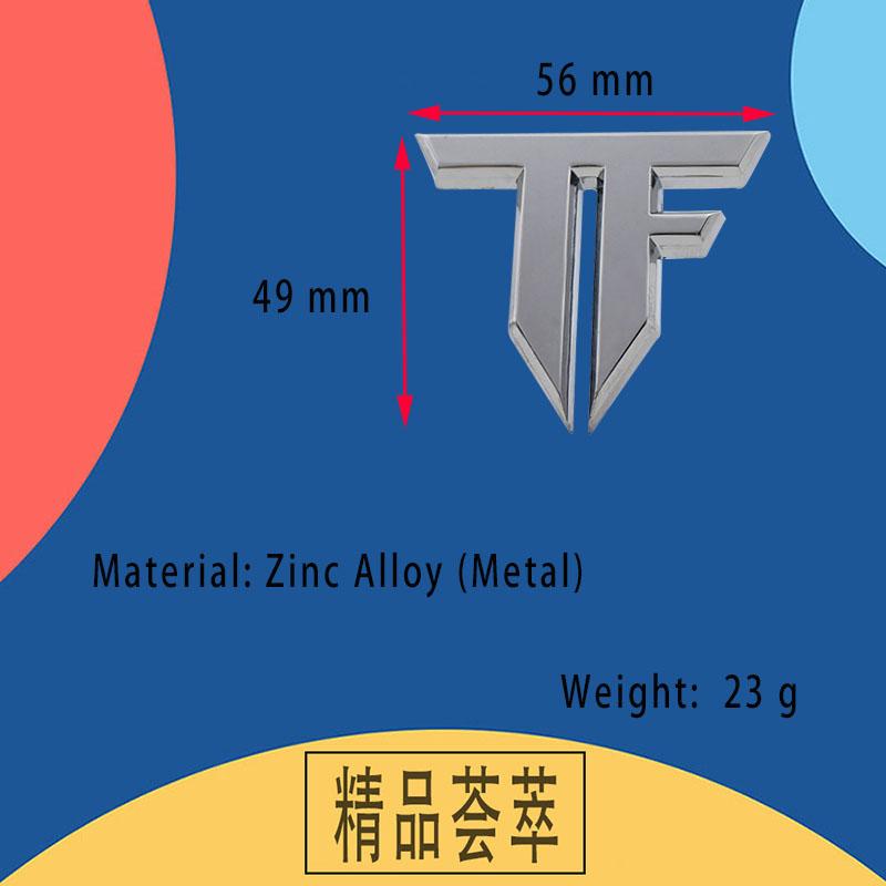3D Стайлинг автомобиля Логотип TF для спортивных гонок мотоцикла Боковое крыло автомобиля Название багажника Наклейка Эмблема Значок Стикер