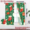 2pcs,Curtains Cute Snowman Christmas Tree Stocking (2) Pattern Chic Curtains Versatile Polyester Fabric Curtains Art Deco