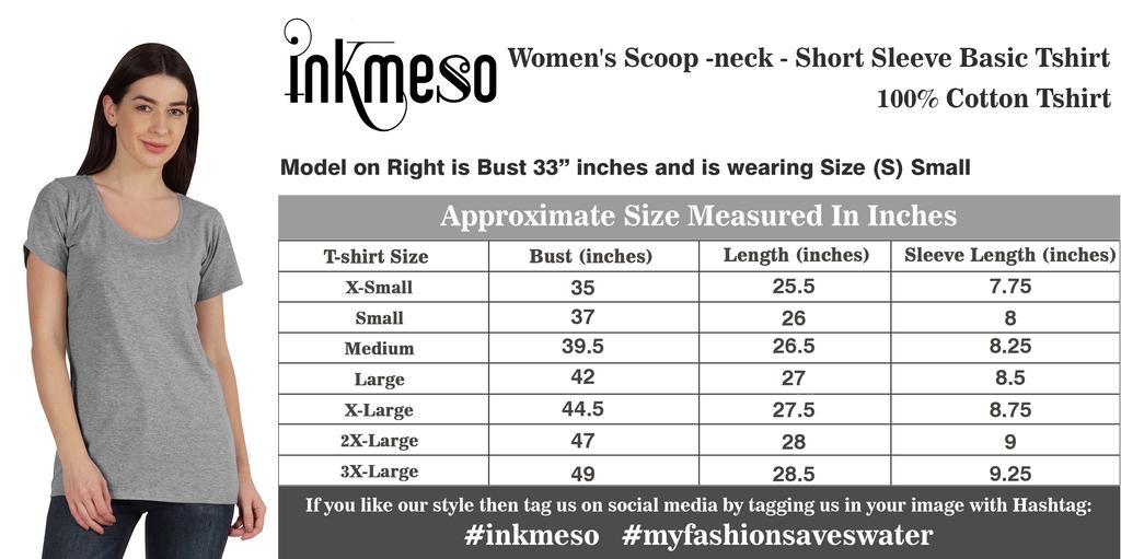 Inkmeso Inkmeso Womens Scoop-Neck T-shirt Short Sleeve Summer Basic Tee
