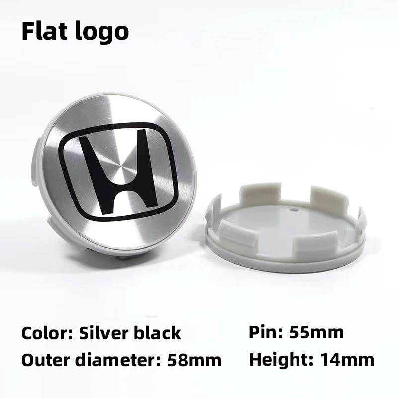 4Pcs Car Logo Wheel Hub Center Caps Decoration Accessories For Honda Fit Jazz GK5 Civic Type-R CRV Pilot Accord Insight Spirior