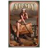 Military PinUp Girl Vintage Metal Tin Signs Sexy Army Lady Hot Woman Funny Wall Decor For Home Bar Pub Garage Coffee Man Cave