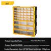 Органайзер-шкаф для деталей Deli Tools DL432039 для хранения крепежа и Lego