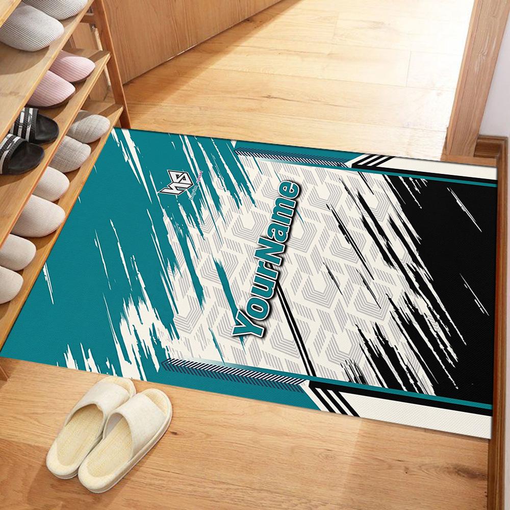Ethnic Tribal Patterns Customizable Name Area Rug Perfect for Entryway Decorate room Foyer Dormitory Antislip Carpet Anime Office Decor