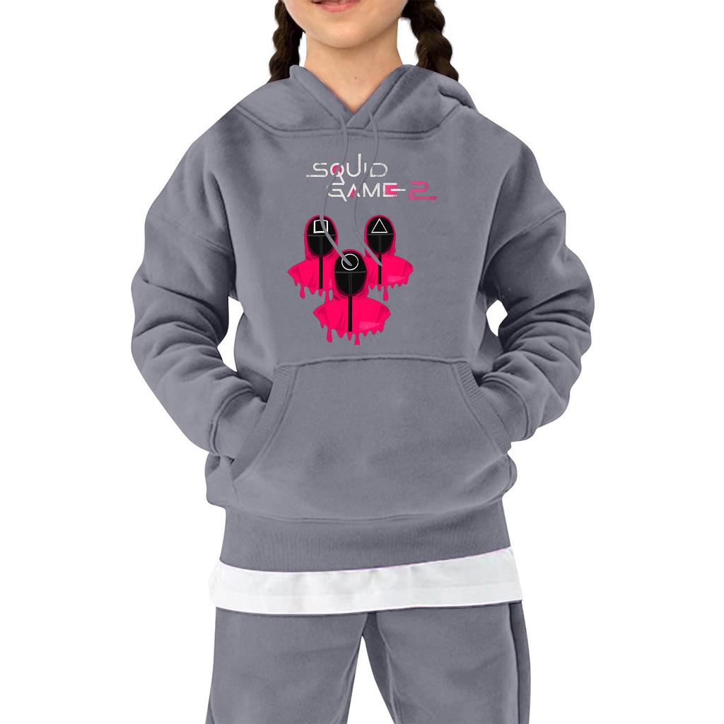 Детские толстовки, свободная спортивная рубашка с капюшоном и принтом, модная спортивная рубашка