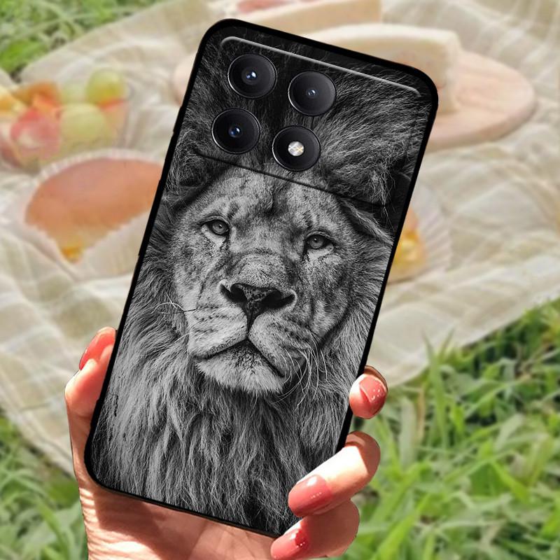For Xiaomi Poco X6 Case Cover Poco X 6 X6 Pro 5G Silicone Soft Marble Black Bumper Funda Coque for Xiaomi Poco X6 Pro Protective