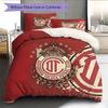 Club Deportivo Toluca Football Club  Pattern Bedding Quilt Set  Home Decoration  Gift (1 * duvet cover + 2 * pillowcase  without core)