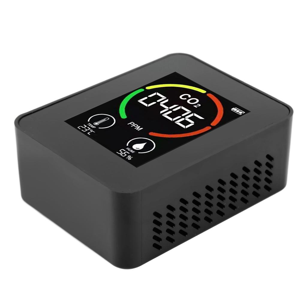 Детектор CO2, монитор качества воздуха, тестер TVOC, USB-зарядка, термометр, гигрометр для дома