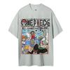 ONE PIECE Периферийные товары Мужская Летняя Повседневная Свободная Футболка Дышащий Хлопок Для Ежедневного Отдыха и Вечеринок на Тему Комиксов 2025