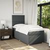 Box Spring Bed with Mattress Dark Gray 90x200 cm Fabric