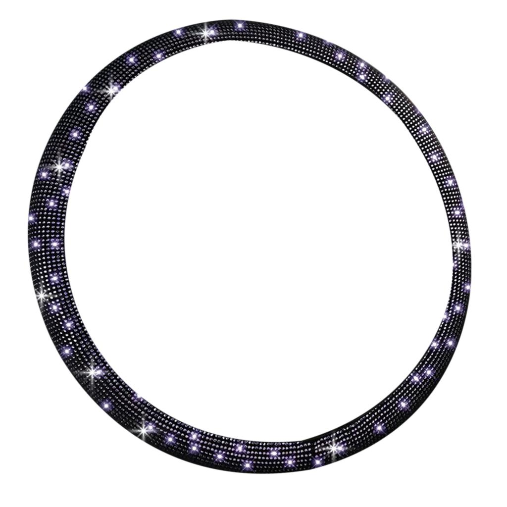 Steering Wheel Cover Diamond Decor Elastic Car Driving Accessory For Most Vehicles