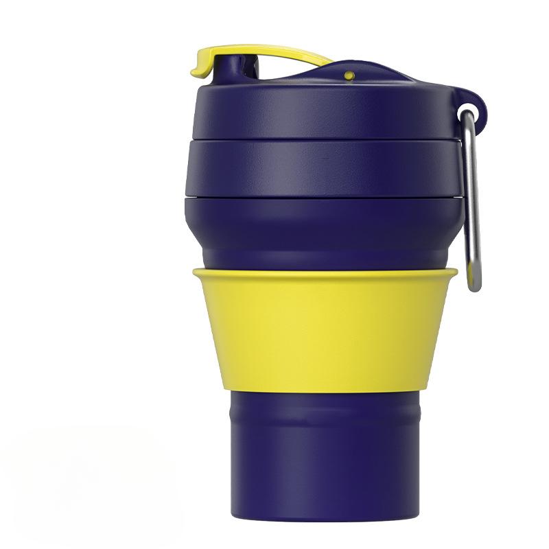 Складная силиконовая чашка, портативная соломенная чашка, устойчивая к падению детская чашка, подарочная чашка, пищевая кофейная чашка