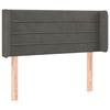 Maison Exclusive - Tête de lit avec oreilles Gris foncé 93x16x78/88 cm Velours
