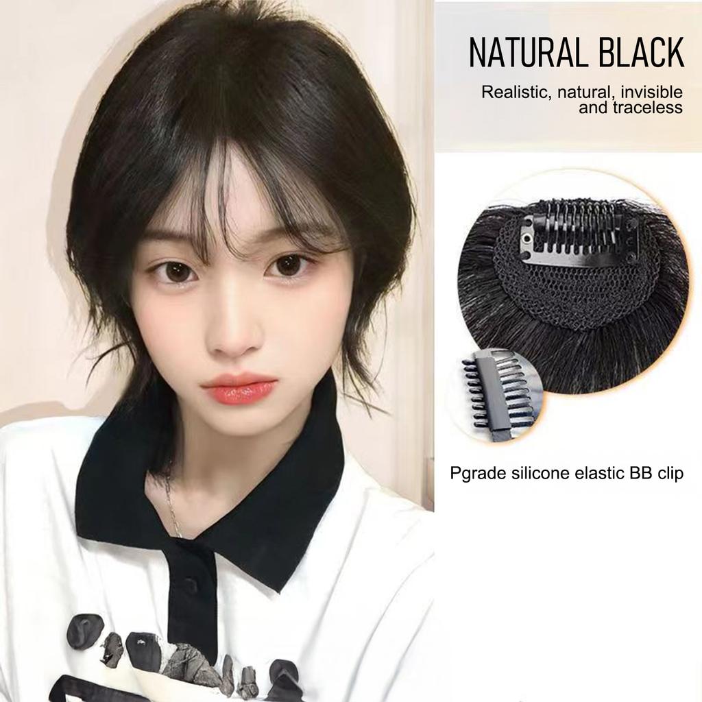 Natural Hair Bangs Side Fringe for Women Soft Breathable Not Hurt Hair Odorless Wig for Woman Girls Daily Use Hair Styling