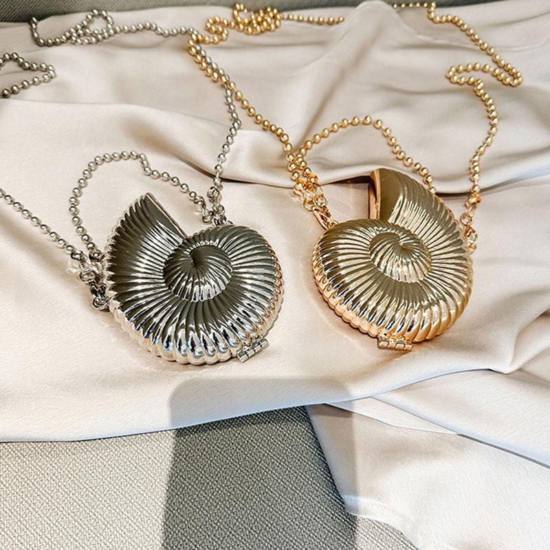 Металлическая мини-сумка из цинкового сплава, женская сумка-мессенджер через плечо, индивидуальная сумка с металлической цепочкой и акриловым корпусом