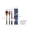 Набор деревянных столовых приборов YFJY: Гравируемая вилка, ложка, палочки для еды с тканевым мешочком - Идеально для свадеб и повседневного использования
