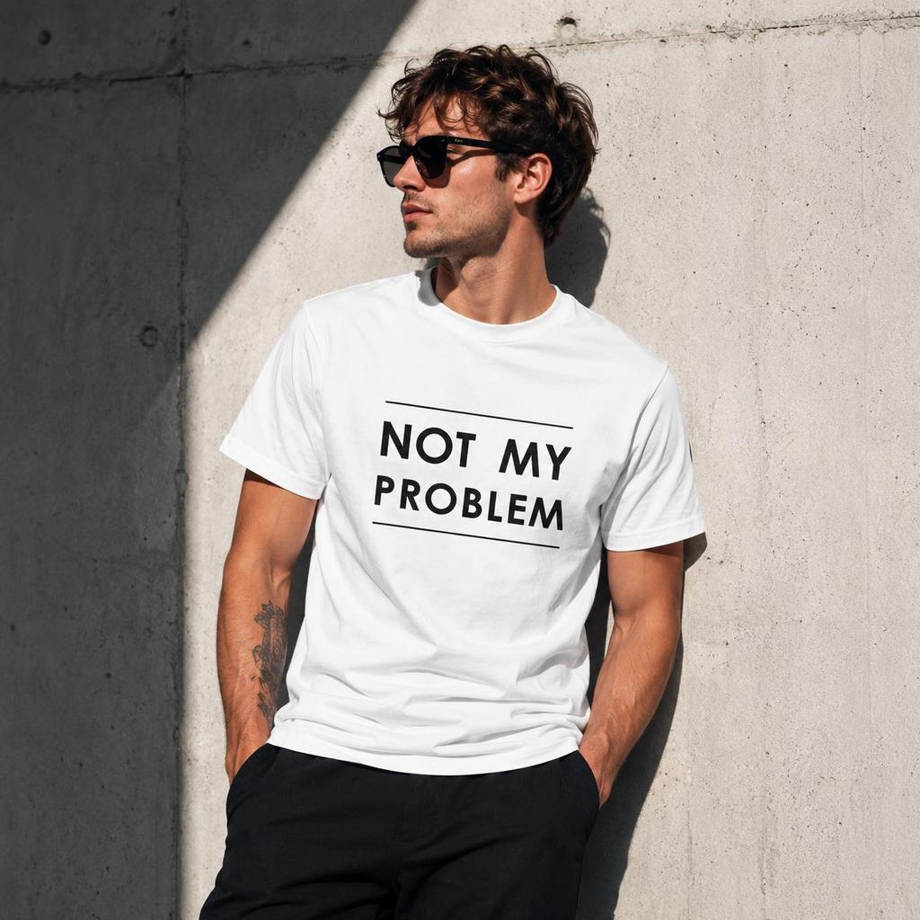 Not My Problem Shirt Funny Stateunisext Tshirt Minimalist Graphic Tee Sarcastic Shirt Unisex Heavy Cotton Tee Gift For Coworker