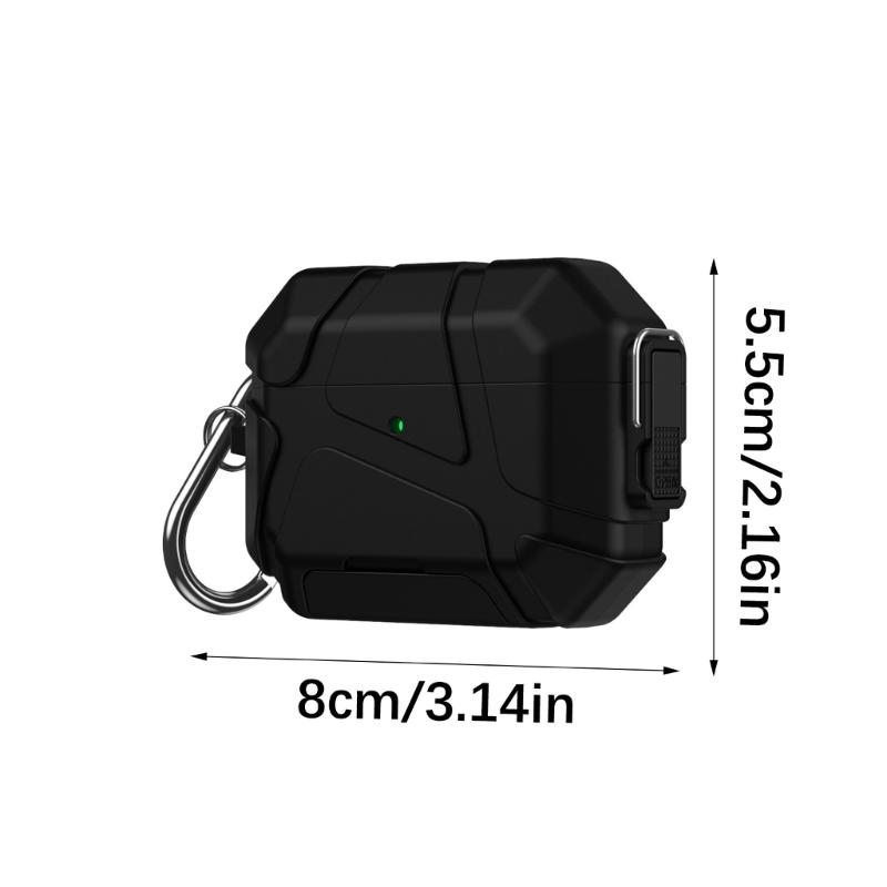 Защитный чехол для наушников с надежным замком и подставка для телефона 2 в 1 для Pods Pro3 со светодиодной индикацией зарядки