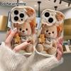 Phone case: 2D flat, suitable for iPhone 18 17 16 15 14 13 12Pro protective case, phone decoration, cookie bear, perfect Christmas and Halloween holid