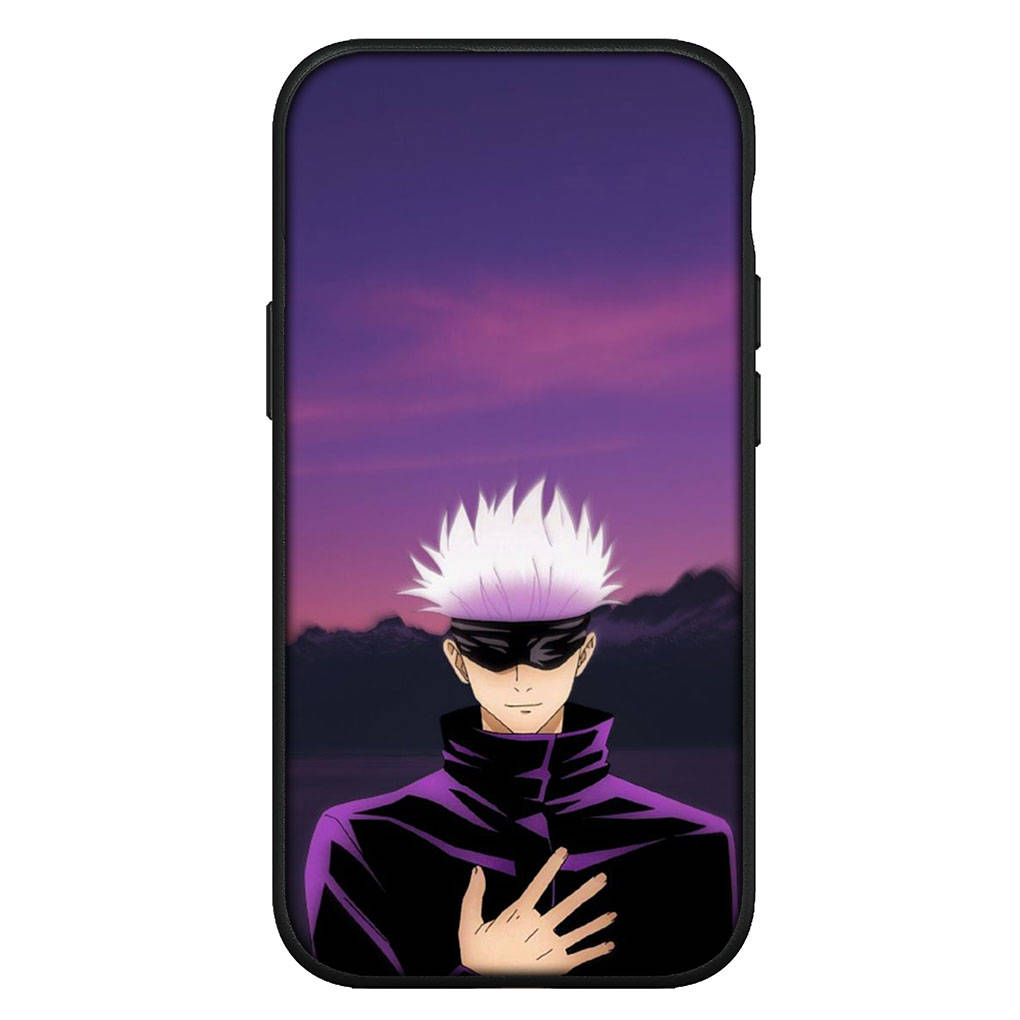 Чехол для телефона iPhone 15 14 Xiaomi Redmi Note 13 12 11 Pro Max X 8 7 9 XR Samsung Galaxy A15 S24 S23 Huawei OPPO A38 Jujutsu Anime Kaisen Gojo Satoru