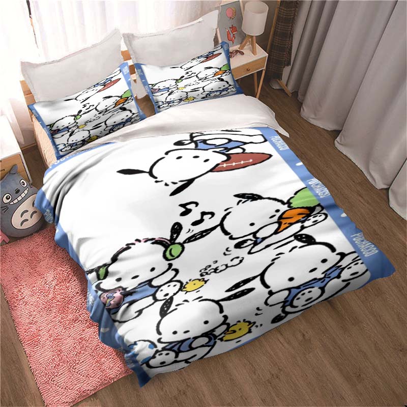 3D Pochacco printed bedding set duvet cover 1 duvet cover 2 pillowcase adult and children's bedding set luxury gift