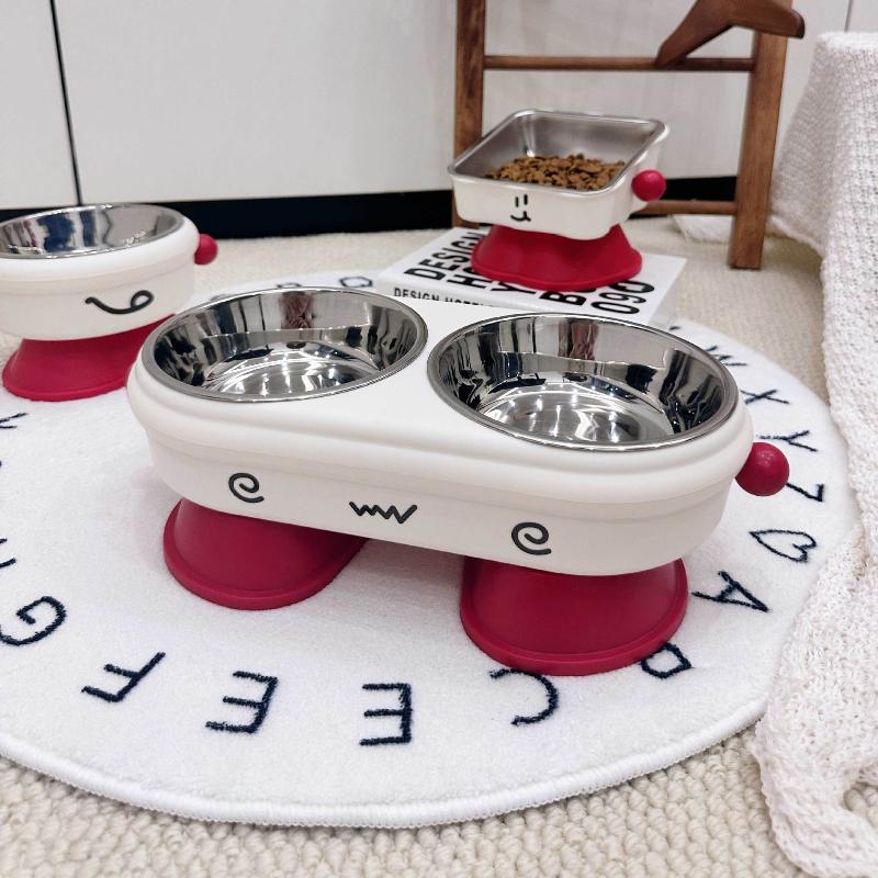 Миска для домашних животных на высокой ножке, защита шеи, миска для кормления и воды для кошек и собак, высокая, противоскользящая и анти- из нержавеющей стали