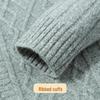 Men's 100% Wool Thickened Crew Neck Knit Sweater