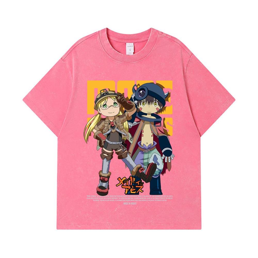 275 GSM Washed T-shirts 100% Cotton Made in Abyss V1 Print Unisex Heavy Cotton T Shirt