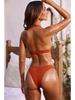 Sina 2024 Women's Sexy Solid Color U-Buckle Bikini Set