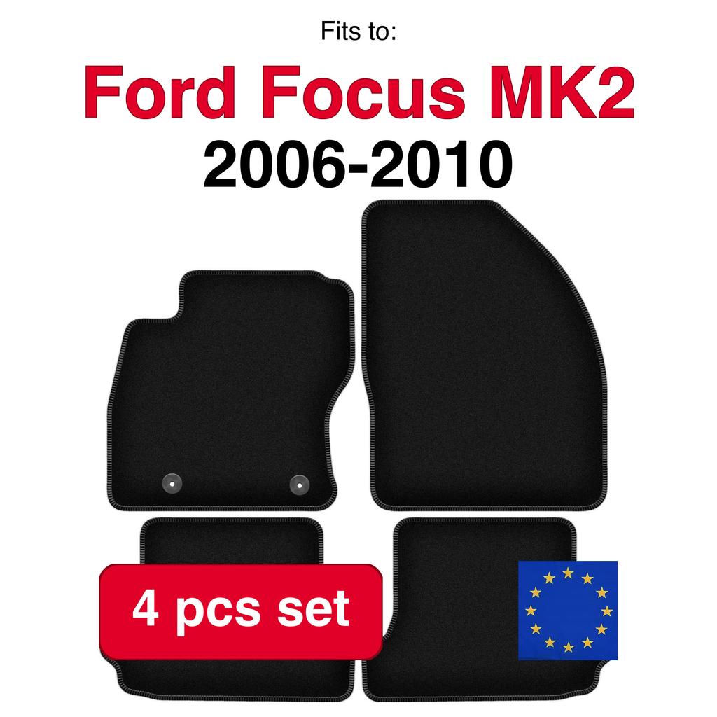 Basic Velour Car Mats For Ford Focus Mk2 Cabrio (2006-2010)